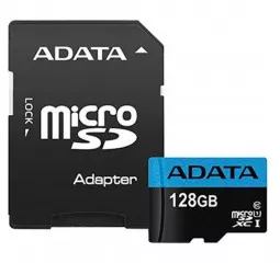 Карта памяти microSD 128Gb ADATA Premier class 10 UHS-I A1 (AUSDX128GUICL10A1-RA1)