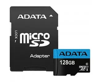 Карта памяти microSD 128Gb ADATA Premier class 10 UHS-I A1 (AUSDX128GUICL10A1-RA1)