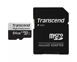 Карта памяти microSD 64Gb Transcend High Endurance class 10 UHS-I U1 (TS64GUSD350V)