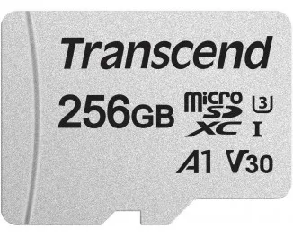 Карта памяти microSD 256Gb Transcend class 10 UHS-I + SD адаптер (TS256GUSD300S-A)