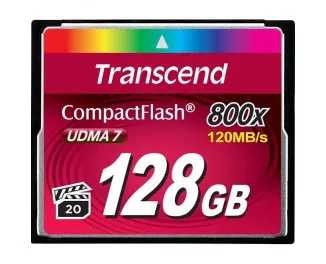 Карта памяти Compact Flash 128Gb Transcend 800x (TS128GCF800)