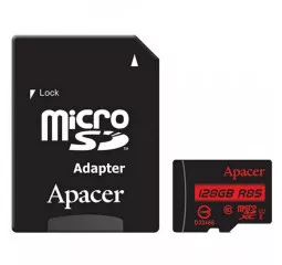 Карта памяти microSD 128Gb Apacer Class 10 UHS-I (AP128GMCSX10U5-R)