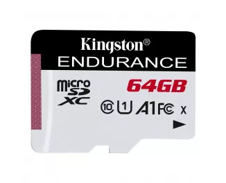 Карта памяти microSD 64Gb Kingston class 10 UHS-I U1 A1 High Endurance (SDCE/64GB)