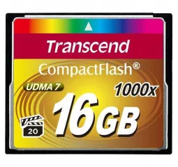 Карта памяти Compact Flash 16Gb Transcend 1000x (TS16GCF1000)