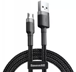 Кабель microUSB > USB  Baseus Cafule Cable 2.4A 1.0m (CAMKLF-BG1) Black/Gray