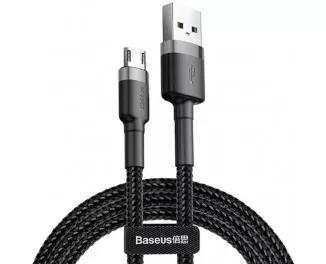 Кабель microUSB > USB  Baseus Cafule Cable 2.4A 1.0m (CAMKLF-BG1) Black/Gray