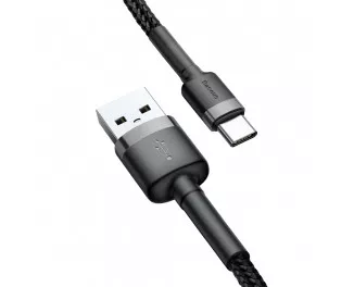 Кабель USB Type-C > USB  Baseus Cafule Cable 3.0A 0.5m (CATKLF-AG1) Black/gray