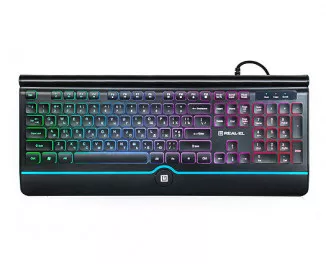 Клавиатура REAL-EL 8000 Comfort Backlit Black