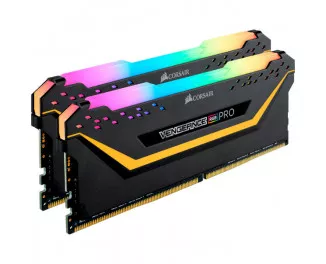 Оперативна пам'ять DDR4 16 Gb (3200 MHz) (Kit 8 Gb x 2) Corsair Vengeance RGB Pro Black (CMW16GX4M2C3200C16)