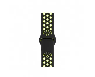 Силиконовый ремешок для Apple Watch 38/40 mm Nike Sport Band /Black&Volt