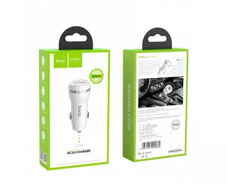 Автомобильное зарядное устройство hoco Z27A Staunch QC3.0 White