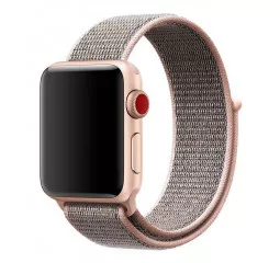 Нейлоновый ремешок для Apple Watch 42/44 mm Sport Loop Pink Sand