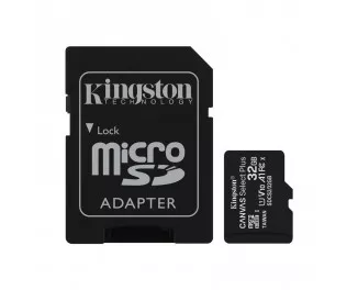 Карта памяти microSD 32Gb Kingston Canvas Select Plus UHS-I Class 10 + SD-адаптер (SDCS2/32GB)