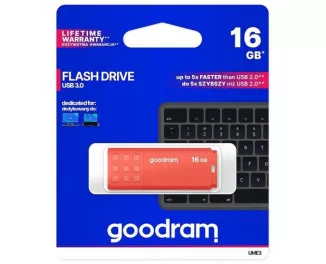 Флешка USB 3.0 16Gb GOODRAM UME3 Orange (UME3-0160O0R11)