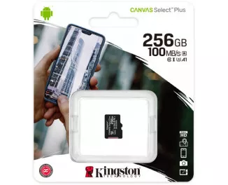 Карта памяти microSD 256Gb Kingston Canvas Select Plus C10 UHS-I (SDCS2/256GBSP)