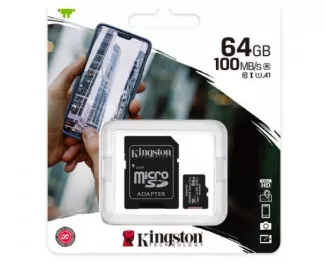 Карта памяти microSD 64Gb Kingston Canvas Select Plus A1 (SDCS2/64GB)