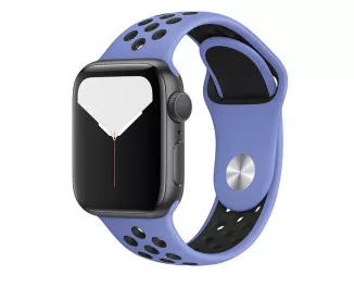 Силиконовый ремешок для Apple Watch 38/40 mm Sport Nike+ /Royal Pulse&Black