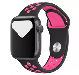 Силиконовый ремешок для Apple Watch 38/40 mm Sport Nike+ Black/Pink Blast