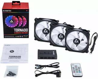Кулер для корпусу Chieftec Tornado CF-3012 RGB 3-Pack (CF-3012-RGB)