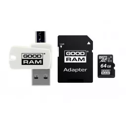 Карта памяти microSD 64Gb GOODRAM All-in-One Class 10 UHS-I (M1A4-0640R12)