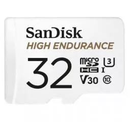 Карта памяти microSD 32Gb SanDisk High Endurance Class 10 UHS-I U3 V30 + SD adapter (SDSQQNR-032G-GN6IA)