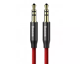 Кабель Audio AUX > AUX  Baseus Yiven M30 1.0m (CAM30-B91) Red/black