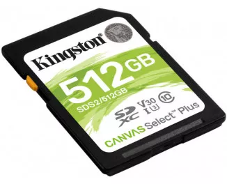 Карта памяти SD 512Gb Kingston Canvas Select Plus Class 10 UHS-I U3 (SDS2/512GB)