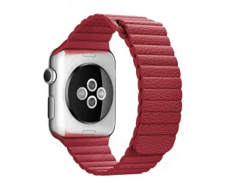 Кожаный ремешок для Apple Watch 42/44 mm Leather Loop /red