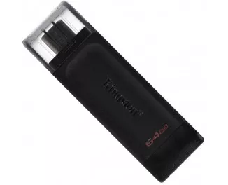 Флешка USB Type-C 64Gb Kingston DataTraveler 70 Black (DT70/64GB)