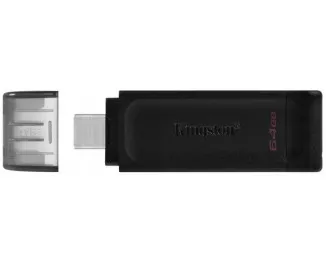 Флешка USB Type-C 64Gb Kingston DataTraveler 70 Black (DT70/64GB)