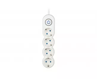Сетевой фильтр 2Е Plus 4XSchuko с выключателем 3.0м на 4 розетки (2E-U04VESM3W)