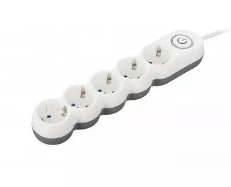Мережевий фільтр 2Е Plus 5XSchuko з вимикачем 3.0м на 5 розеток (2E-U05VESM3W)