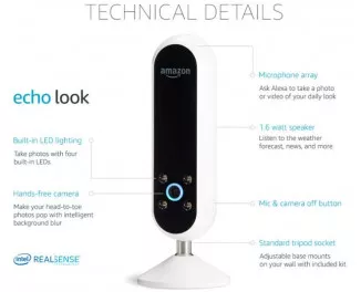 Виртуальный ассистент моды Amazon Echo Look с голосовым ассистентом Amazon Alexa
