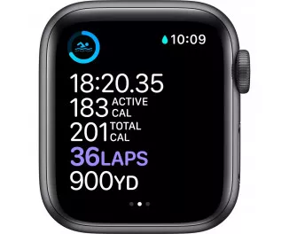 Смарт-часы Apple Watch Series 6 GPS 40mm Space Gray Aluminum Case with Black Sport Band (MG133)