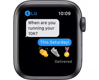 Смарт-часы Apple Watch Series 6 GPS 40mm Space Gray Aluminum Case with Black Sport Band (MG133)