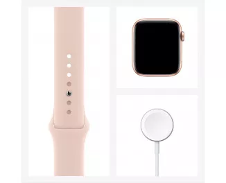 Смарт-часы Apple Watch Series 6 GPS 40mm Gold Aluminum Case with Pink Sand Sport Band (MG123)