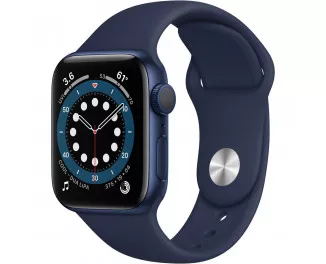 Смарт-часы Apple Watch Series 6 GPS 44mm Blue Aluminum Case with Deep Navy Sport Band (M00J3)