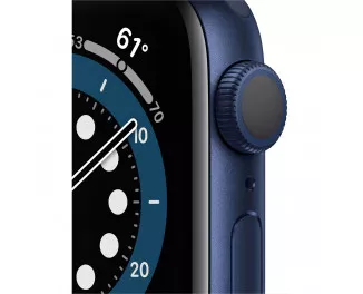 Смарт-часы Apple Watch Series 6 GPS 44mm Blue Aluminum Case with Deep Navy Sport Band (M00J3)