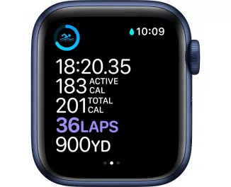 Смарт-часы Apple Watch Series 6 GPS 44mm Blue Aluminum Case with Deep Navy Sport Band (M00J3)