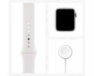 Смарт-часы Apple Watch Series 6 GPS 44mm Silver Aluminum Case with White Sport Band (M00D3)