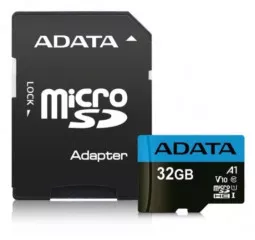 Карта памяти microSD 32Gb ADATA Premier class 10 UHS-I A1 (AUSDH32GUICL10A1-RA1) + SD адаптер