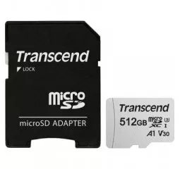 Карта памяти microSD 512Gb Transcend Class 10 U3 (TS512GUSD300S-A)