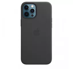 Чехол для Apple iPhone 12 Pro Max  Apple Leather Case with MagSafe Black (MHKM3)
