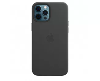 Чехол для Apple iPhone 12 Pro Max  Apple Leather Case with MagSafe Black (MHKM3)