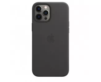 Чехол для Apple iPhone 12 Pro Max  Apple Leather Case with MagSafe Black (MHKM3)