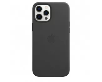 Чехол для Apple iPhone 12 Pro Max  Apple Leather Case with MagSafe Black (MHKM3)
