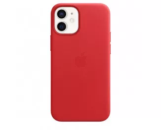 Чехол для Apple iPhone 12 mini  Apple Leather Case with MagSafe (PRODUCT)RED (MHK73)