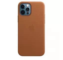Чехол для Apple iPhone 12 Pro Max  Apple Leather Case with MagSafe Saddle Brown (MHKL3)