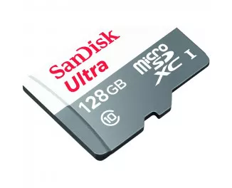 Карта памяти microSD 128Gb SanDisk Ultra class 10 UHS-I + SD адаптер (SDSQUNR-128G-GN3MA)