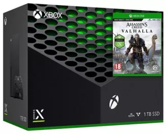 Приставка Microsoft Xbox Series X 1 TB Black + Assassin’s Creed Valhalla Приставка Microsoft Xbox Series X 1 TB Black + Assassin’s Creed Valhalla